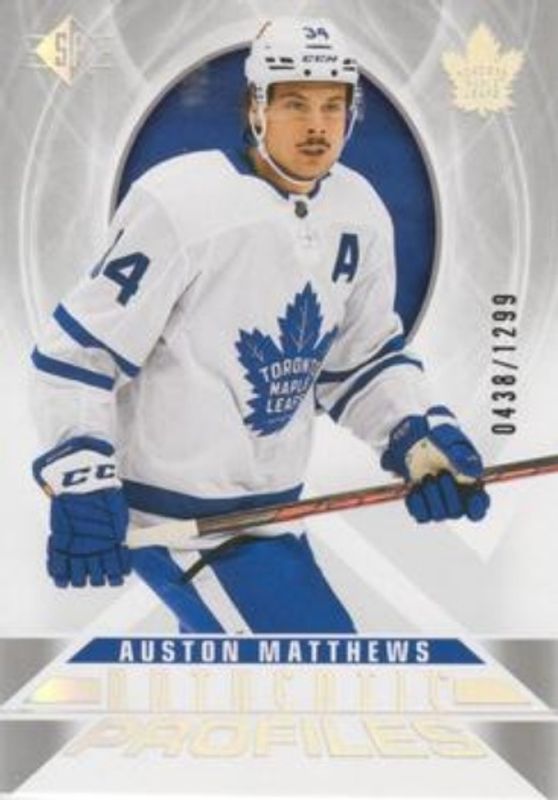 Auston Matthews 2020 SP #AP-20 Authentic Profiles - Silver Spectrum /1299 RAW