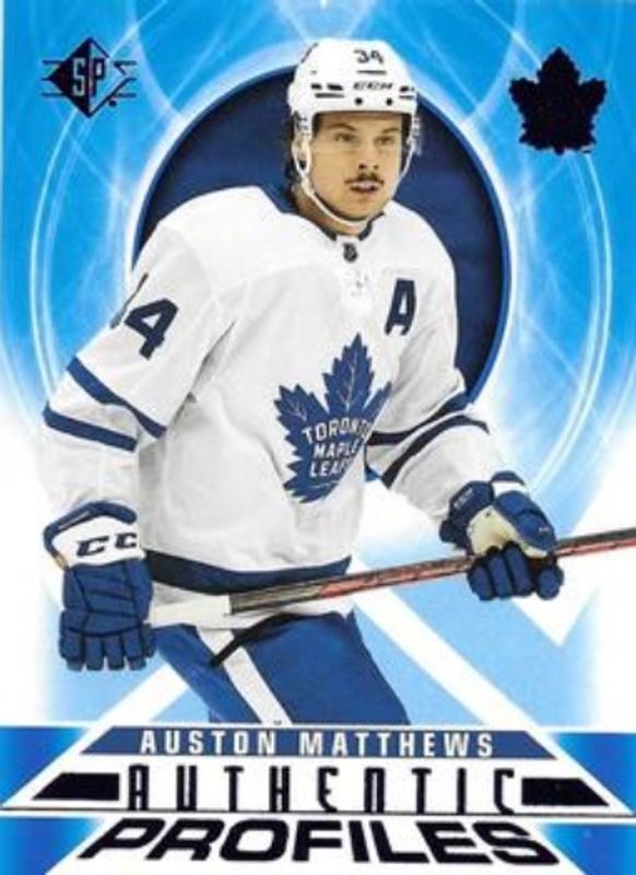 Auston Matthews 2020 SP #AP-20 Authentic Profiles - Blue RAW