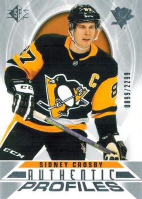 Sidney Crosby 2020 SP #AP-9 Authentic Profiles /2299 RAW
