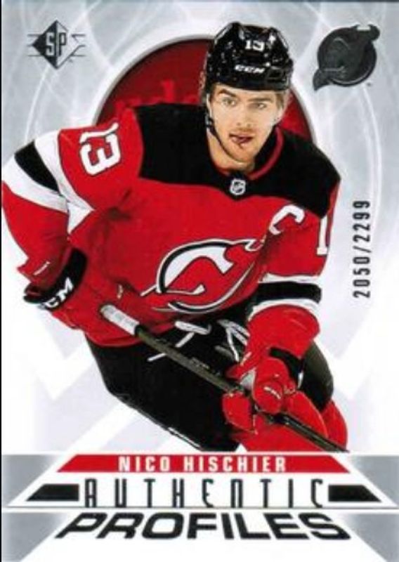 Nico Hischier 2020 SP #AP-5 Authentic Profiles /2299 RAW