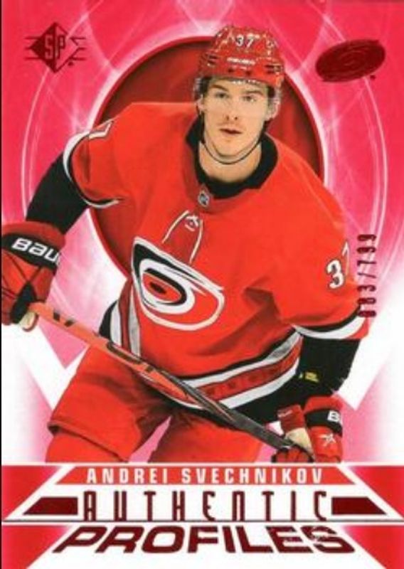 Andrei Svechnikov 2020 SP #AP-2 Authentic Profiles - Red /799 RAW