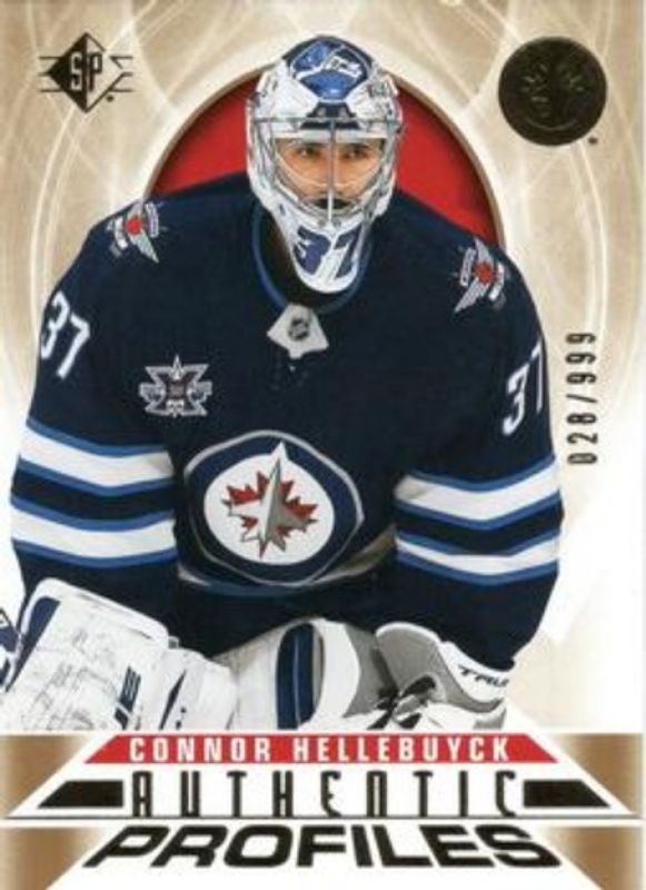 Connor Hellebuyck 2020 SP #AP-3 Authentic Profiles - Gold /999 RAW