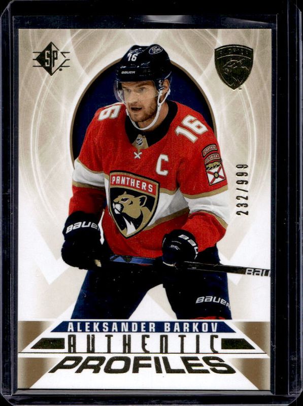 Aleksander Barkov 2020 SP #AP-18 Authentic Profiles - Gold /999 RAW