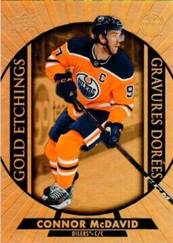 Connor McDavid 2020 Upper Deck Tim Hortons #G-1 Gold Etchings RAW