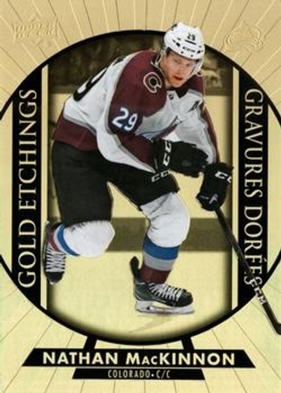 Nathan MacKinnon 2020 Upper Deck Tim Hortons #G-5 Gold Etchings RAW