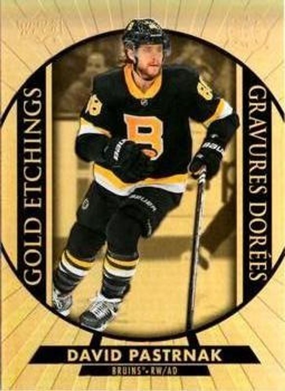 David Pastrnak 2020 Upper Deck Tim Hortons #G-6 Gold Etchings RAW