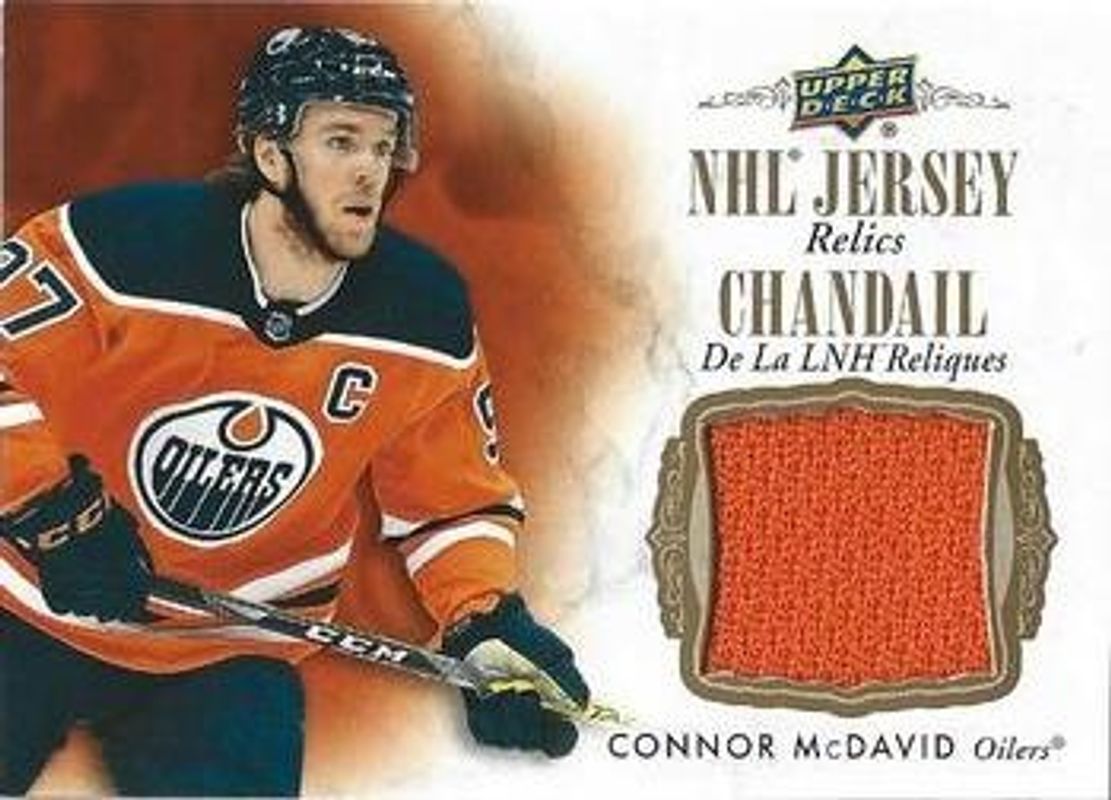 Connor McDavid 2020 Upper Deck Tim Hortons #J-CM NHL Jersey Relics RAW