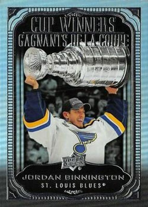 Jordan Binnington 2020 Upper Deck Tim Hortons #CW-11 Cup Winners RAW