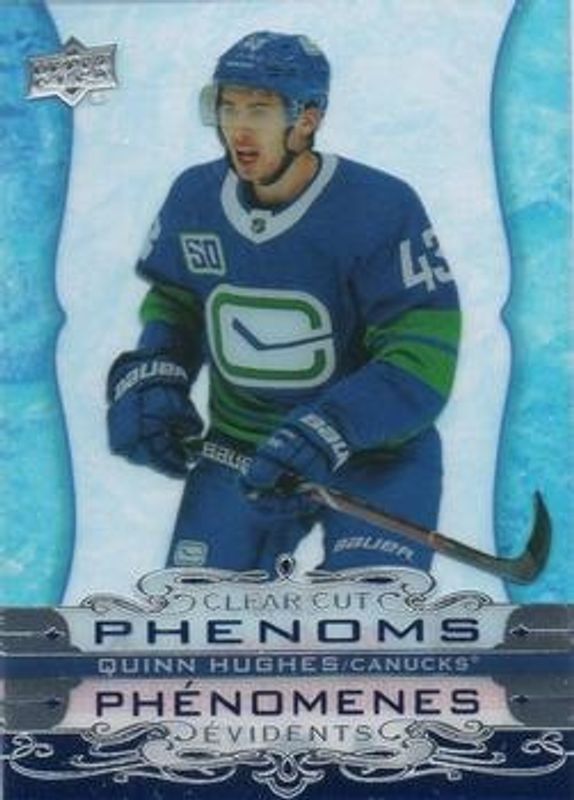 Quinn Hughes 2020 Upper Deck Tim Hortons #CC-10 Clear Cut Phenoms RAW