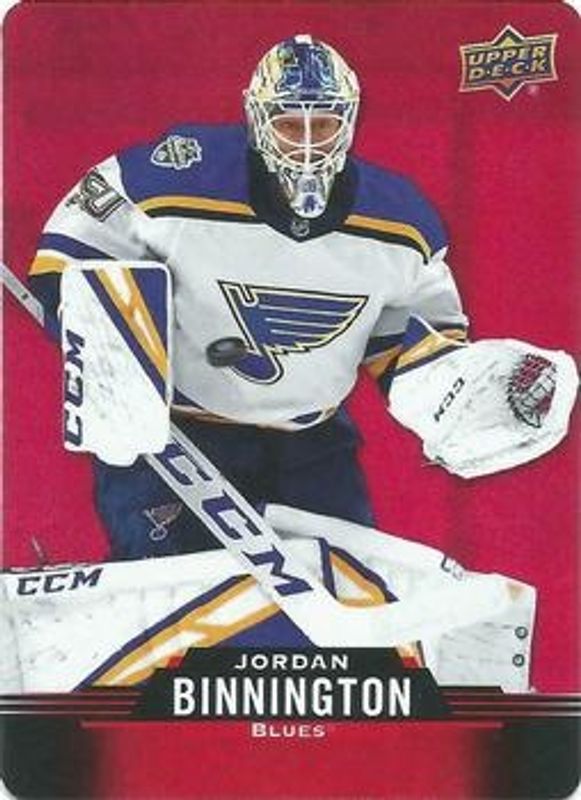 Jordan Binnington 2020 Upper Deck Tim Hortons #DC-24 Red Die-Cut RAW