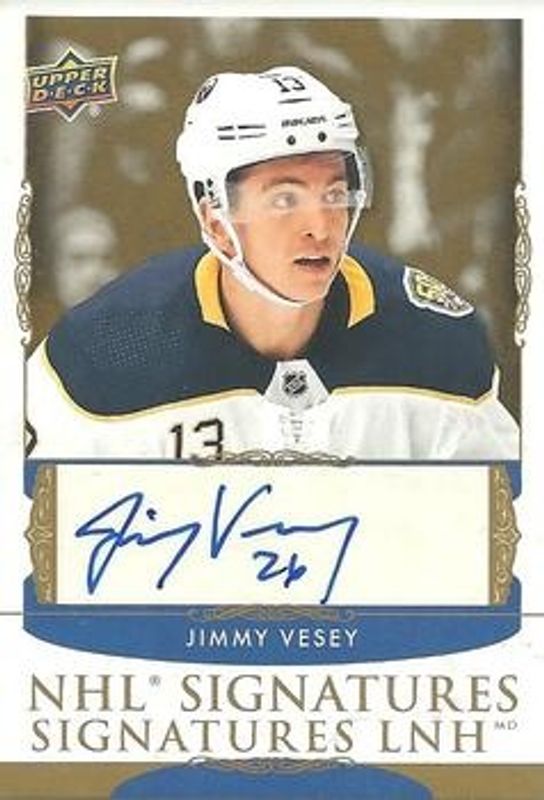2020 Upper Deck Tim Hortons #S-JV NHL Signatures