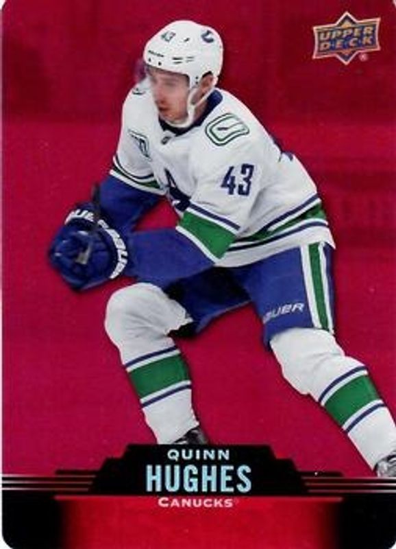 Quinn Hughes 2020 Upper Deck Tim Hortons #DC-22 Red Die-Cut RAW