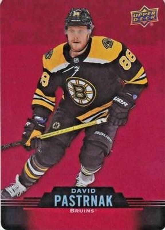 David Pastrnak 2020 Upper Deck Tim Hortons #DC-32 Red Die-Cut RAW