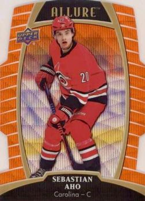 Sebastian Aho 2019 Upper Deck Allure #4 Orange Slice /199 RAW