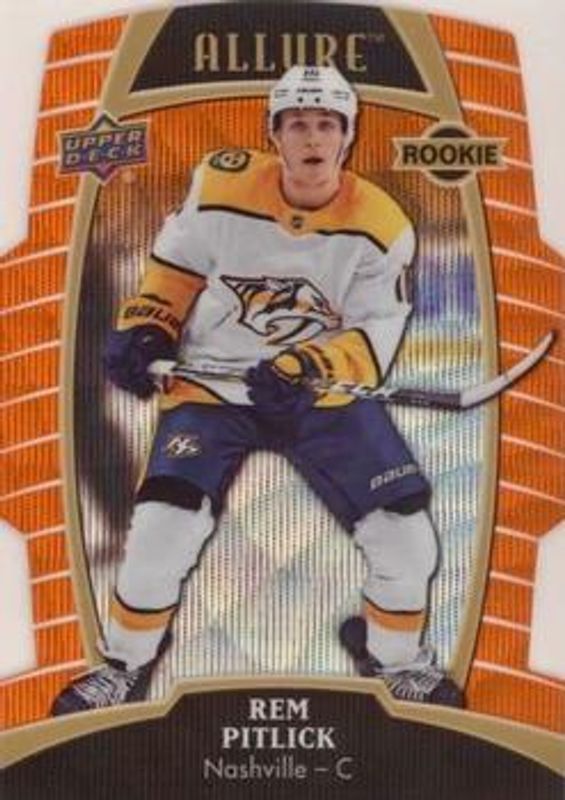 Rem Pitlick 2019 Upper Deck Allure #67 Orange Slice /199 Rookie RAW