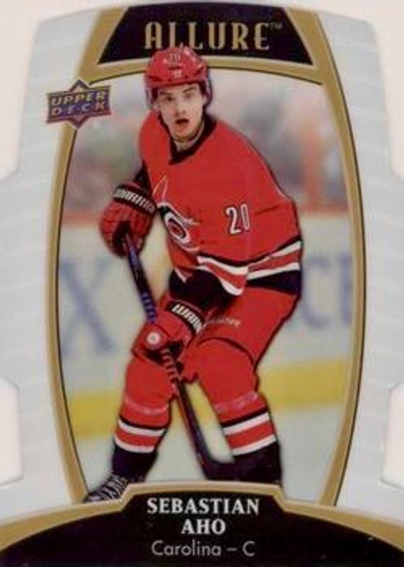 Sebastian Aho 2019 Upper Deck Allure #4 White Rainbow RAW