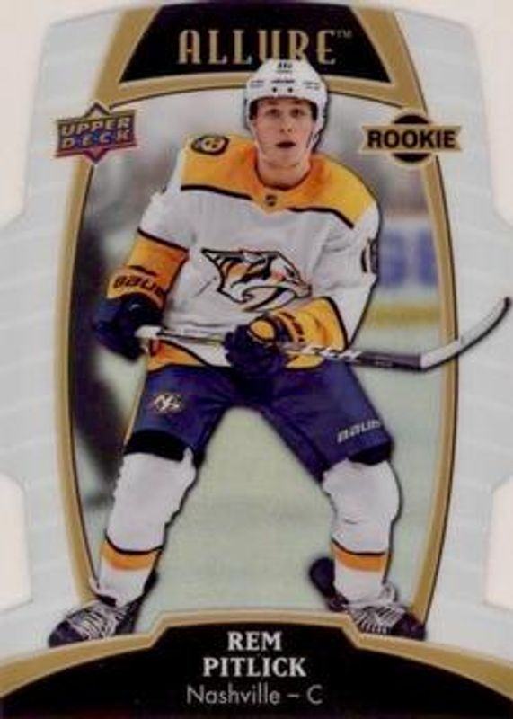Rem Pitlick 2019 Upper Deck Allure #67 White Rainbow Rookie RAW