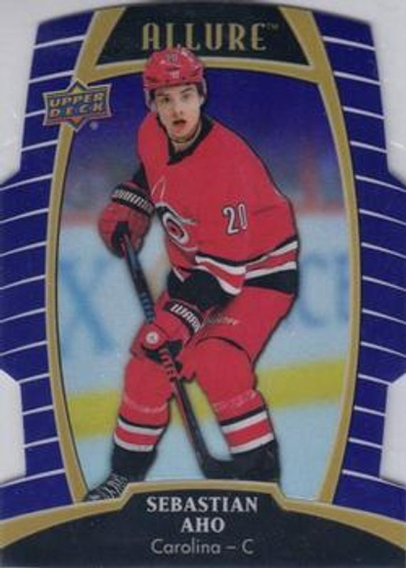 Sebastian Aho 2019 Upper Deck Allure #4 Purple Diamond /10 RAW
