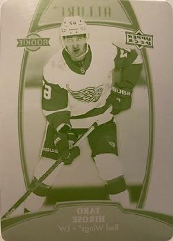 Taro Hirose 2019 Upper Deck Allure #75 Printing Plates Yellow /1 Rookie RAW