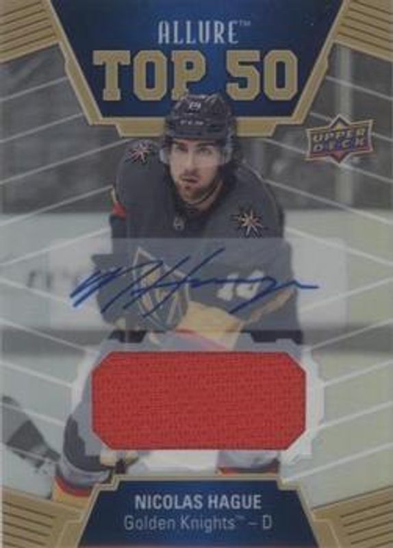 2019 Upper Deck Allure #T50-45 Top 50 Autographs Jersey Relics /25