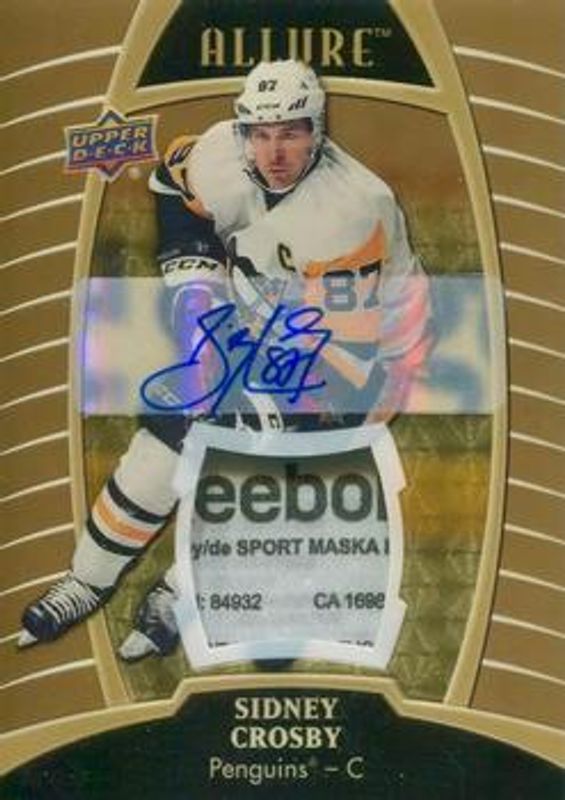 Sidney Crosby 2019 Upper Deck Allure #36 Golden Treasure Autographs Tag Relics /1 RAW