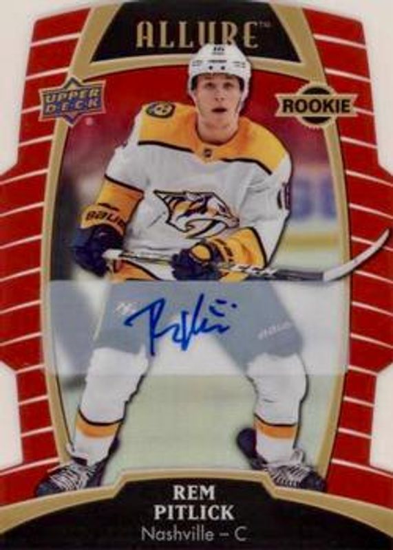 Rem Pitlick 2019 Upper Deck Allure #67 Red Rainbow Autographs /349 Rookie RAW