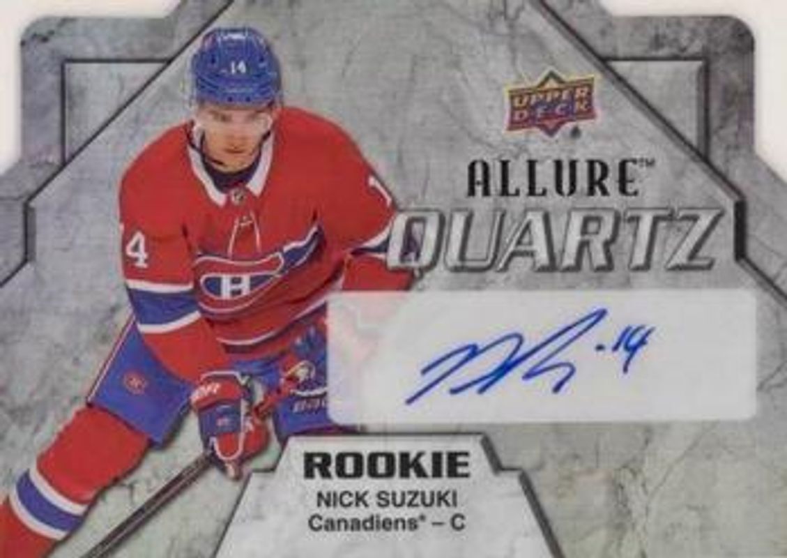 Nick Suzuki 2019 Upper Deck Allure #AQR-NS Quartz Rookie Autographs RAW