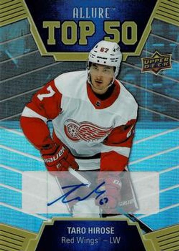 Taro Hirose 2019 Upper Deck Allure #T50-11 Top 50 Blue Autographs Rookie RAW