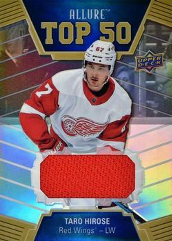 Taro Hirose 2019 Upper Deck Allure #T50-11 Top 50 Jersey Relics Rookie RAW