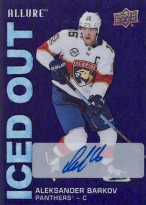 Aleksander Barkov 2019 Upper Deck Allure #IO-AB Iced Out Purple Diamond Autographs /25 RAW