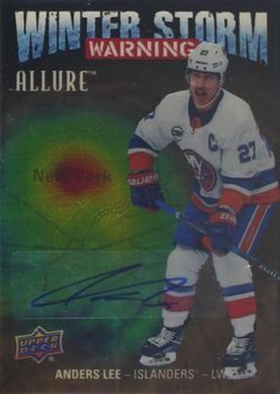 Anders Lee 2019 Upper Deck Allure #WSW-7 Winter Storm Warning Golden Treasure Autographs /1 RAW