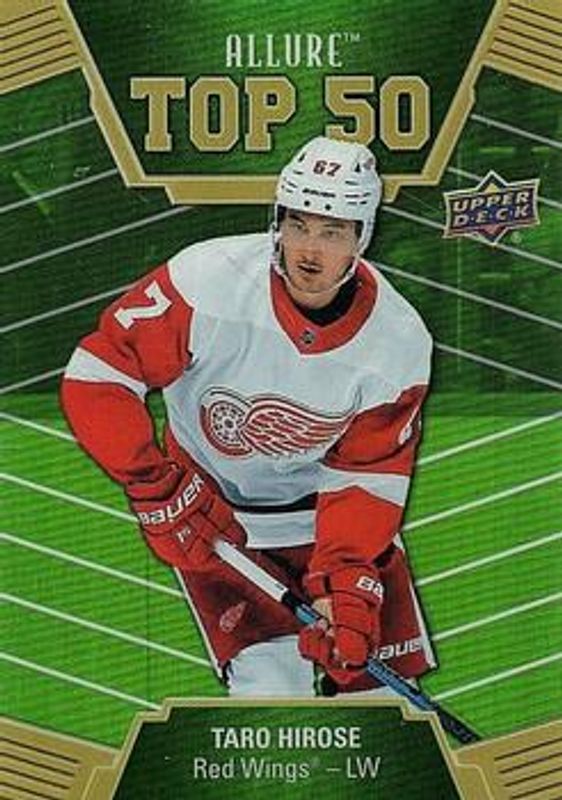 Taro Hirose 2019 Upper Deck Allure #T50-11 Top 50 Green /50 Rookie RAW