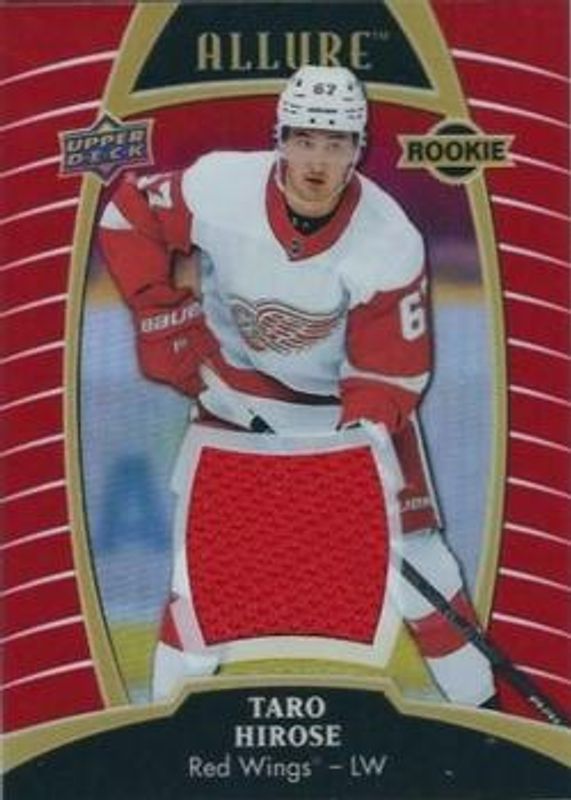 Taro Hirose 2019 Upper Deck Allure #75 Red Rainbow Jersey Relics Rookie RAW