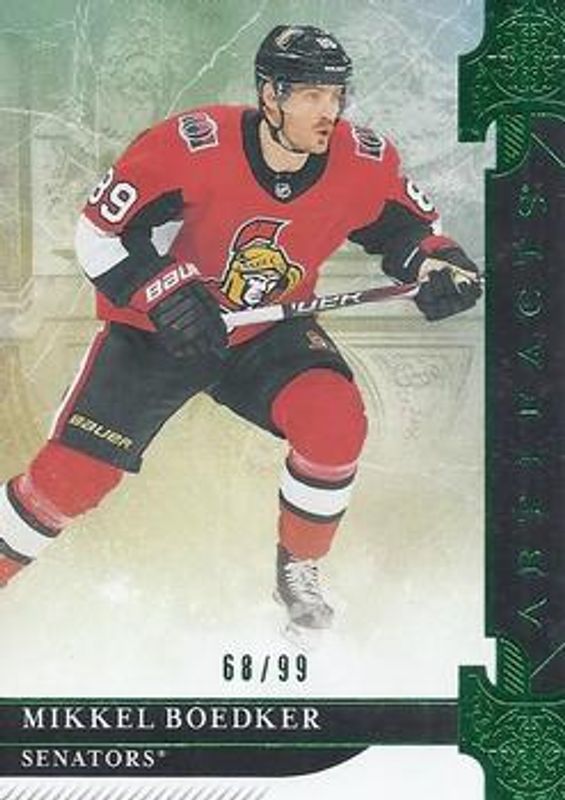 Mikkel Boedker 2019 Upper Deck Artifacts #71 Emerald /99 RAW