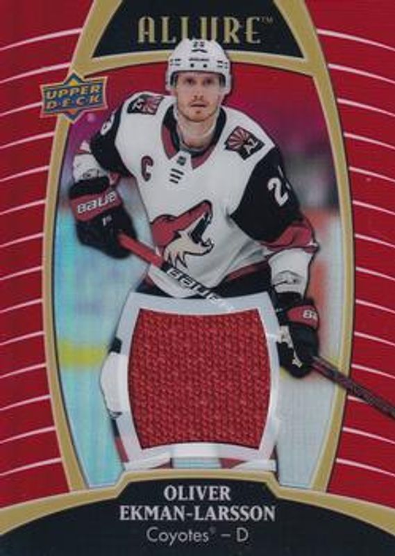 Oliver Ekman-Larsson 2019 Upper Deck Allure #47 Red Rainbow Jersey Relics RAW