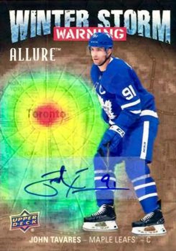 John Tavares 2019 Upper Deck Allure #WSW-1 Winter Storm Warning Golden Treasure Autographs /1 RAW