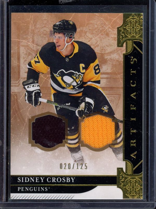 Sidney Crosby 2019 Upper Deck Artifacts #110 Materials - Gold /125 RAW