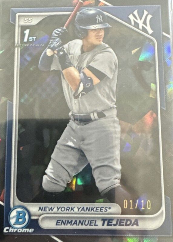 Enmanuel Tejeda 2024 Bowman Sapphire Edition #BCP-103 Black /10 (1st) RAW