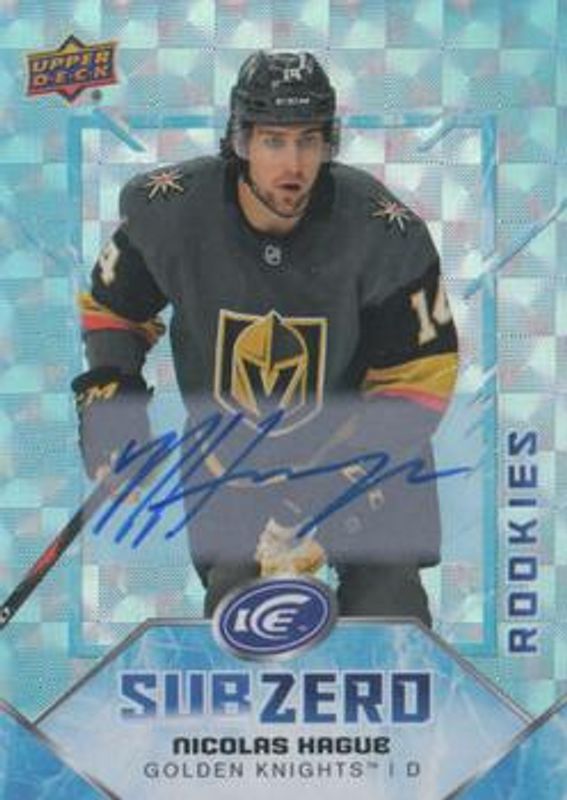 2019 Upper Deck Ice #SZ-30 Sub Zero Rookies Blue Auto