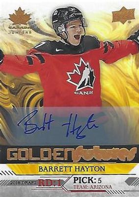 2019 Upper Deck Team Canada Juniors #GF-5 Golden Futures Autographs