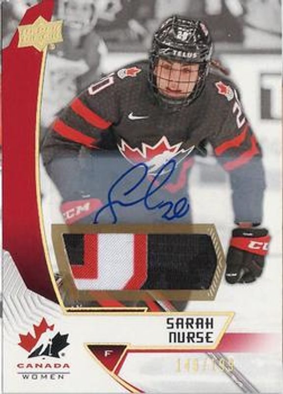 2019 Upper Deck Team Canada Juniors #45 Premium Swatch Autographs /199