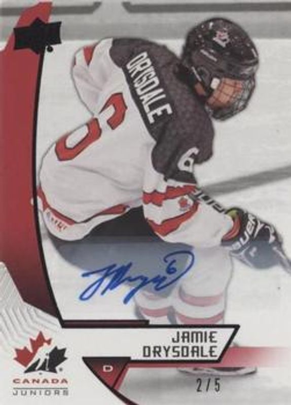 2019 Upper Deck Team Canada Juniors #80 Black Autographs /5