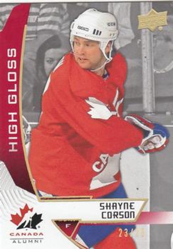 Shayne Corson 2019 Upper Deck Team Canada Juniors #91 High Gloss /25 RAW