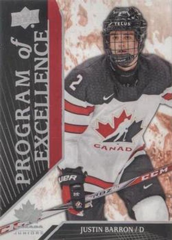 Justin Barron 2019 Upper Deck Team Canada Juniors #133 Base RAW