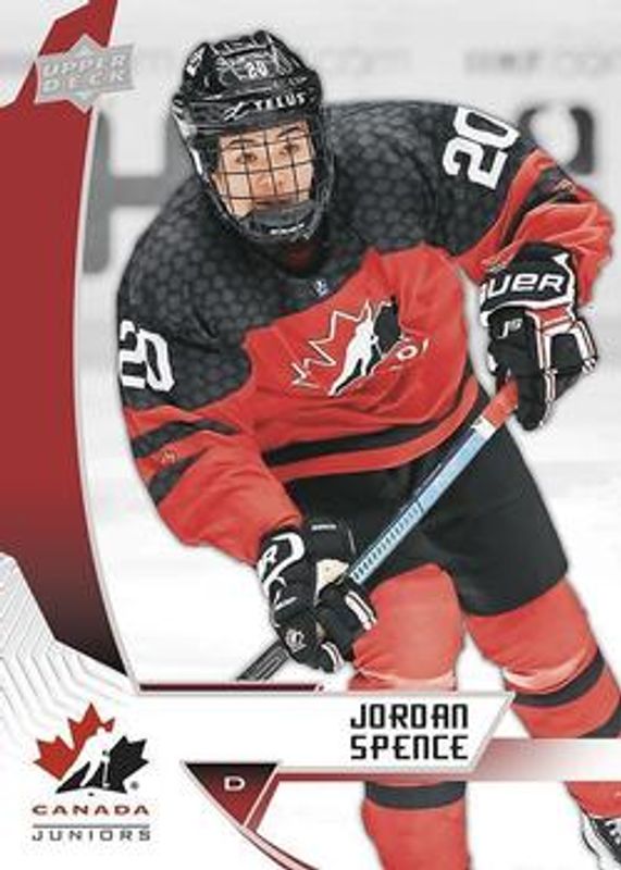 Jordan Spence 2019 Upper Deck Team Canada Juniors #81 Base RAW