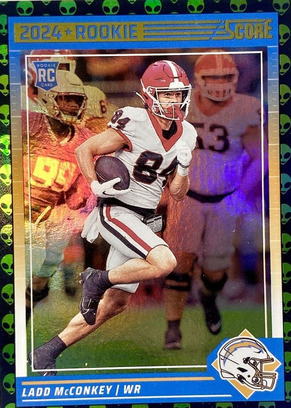 Ladd McConkey 2024 Score #328 Extraterrestrial /(SSP) Rookie RAW
