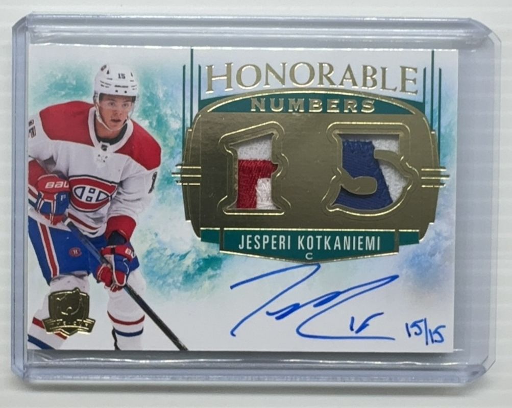 Jesperi Kotkaniemi 2019 Upper Deck The Cup #HR-JK Honorable Numbers /16 RAW