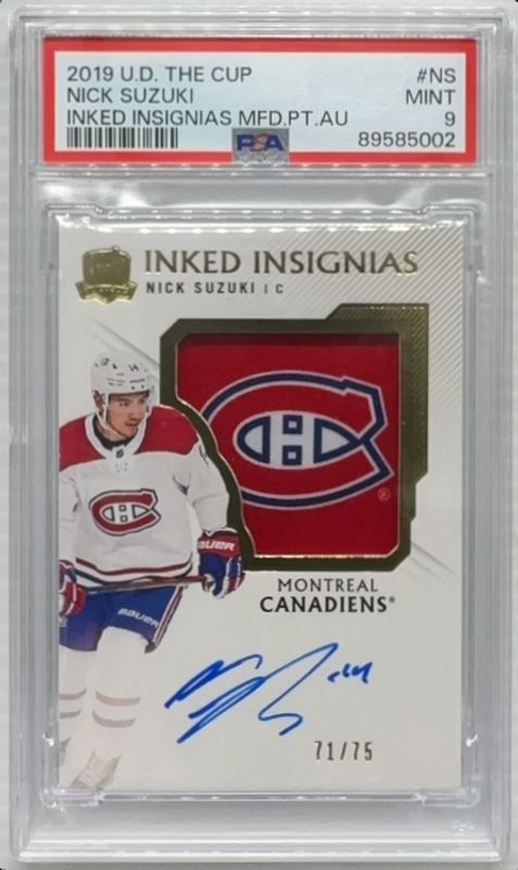 Nick Suzuki 2019 Upper Deck The Cup #II-NS Inked Insignias /75 Rookie RAW