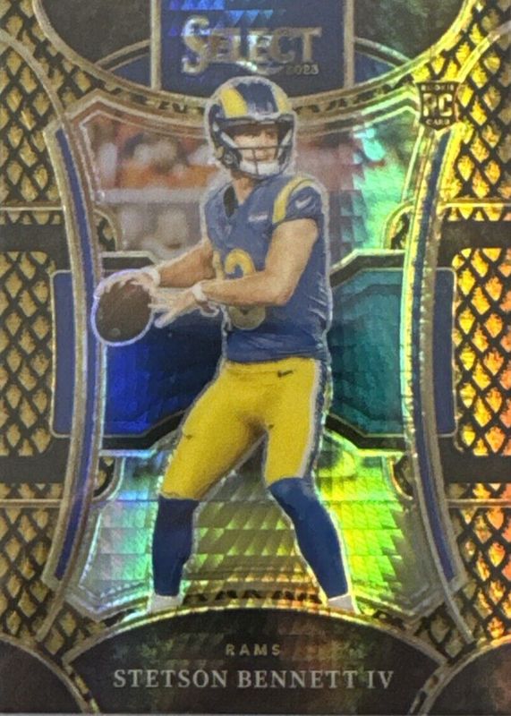 Stetson Bennett IV 2023 Select #456 Suite Level Gold Dragon Scale /10 Rookie RAW