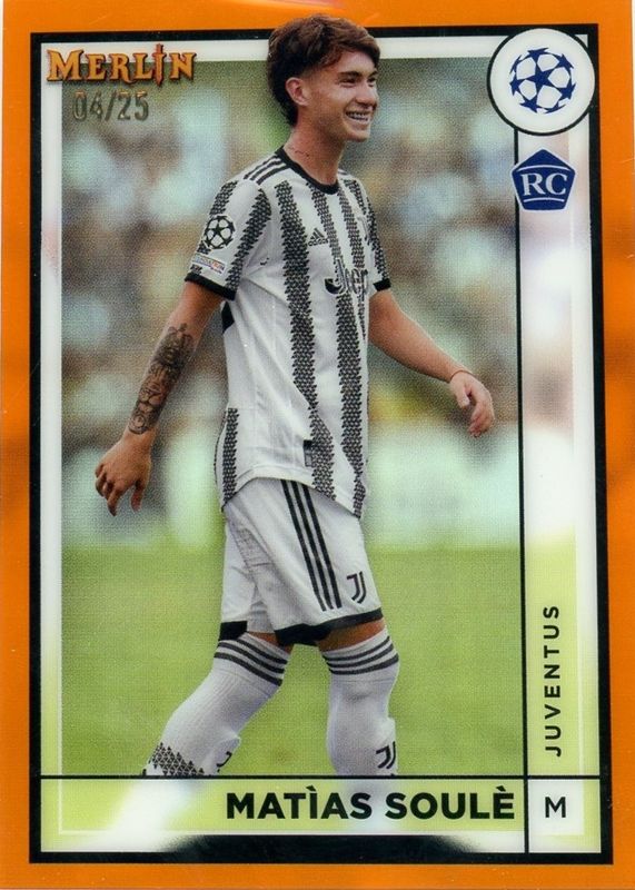2022 Topps Merlin Chrome UEFA Club Competitions #80 Orange Refractor /25